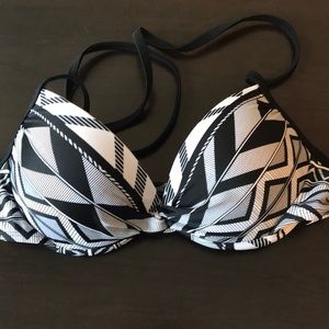 Black & White print Bathing suit top